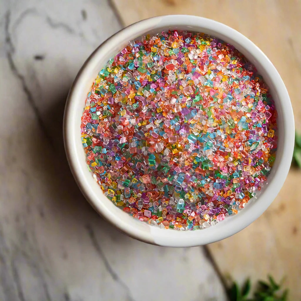 Confectioners (AA) Sugar, Large Crystal Sugar Edible Cake Toppings, Choose from 10 Colors