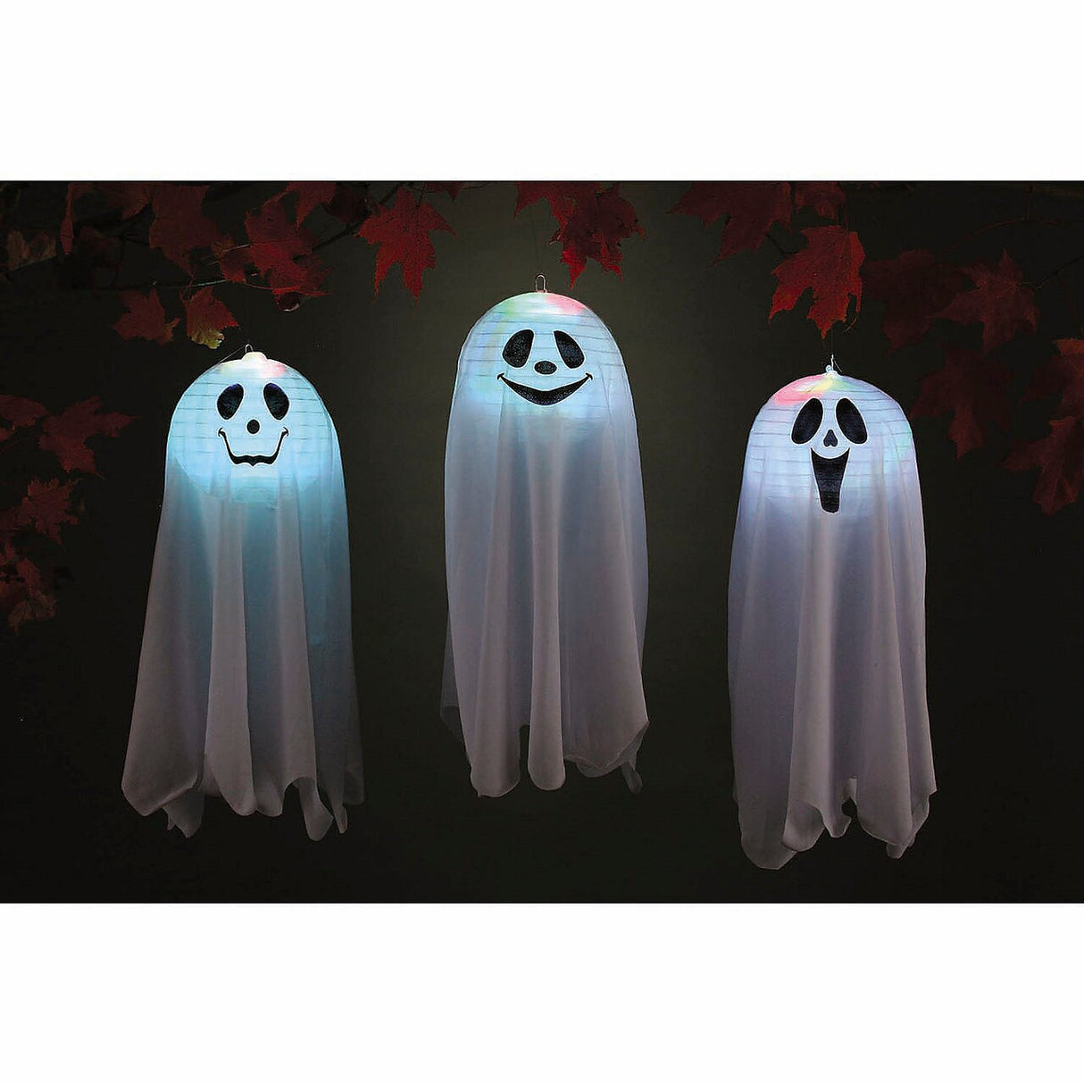18" Light-Up Color Change Happy Pop-Open Ghost