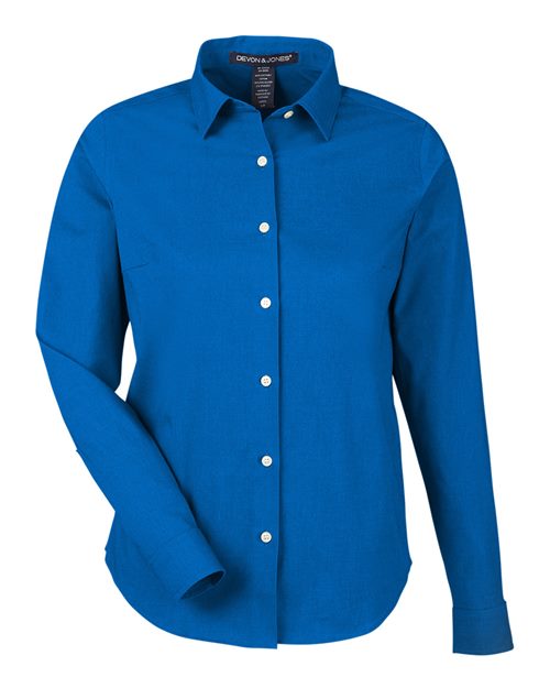 Devon & Jones® Women’s Poplin Dress Shirt Moisture-Wicking Stretch Fabric Elegant Workwear