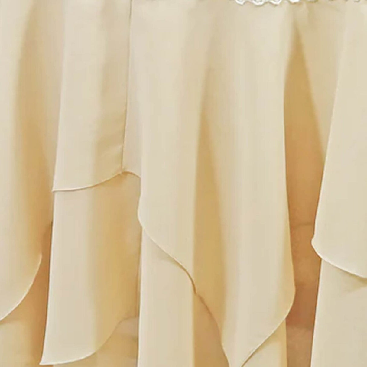 10 Pieces Ivory Ruffled Ice Crushed Velvet Chair Bands for Luxurious Event Decor 8 x 13 inches