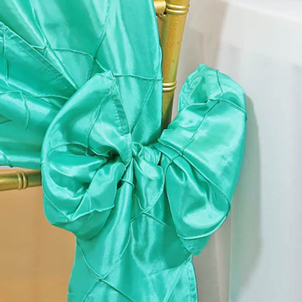 10 Pack Tiff Blue Pintuck Taffeta Chair Sashes 9.5x108 Inches