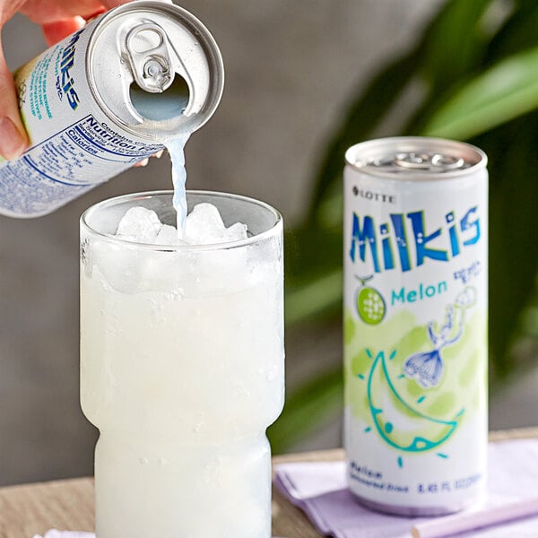 Milkis Melon Milk Soda 8.45 fl. oz. - 30/Case