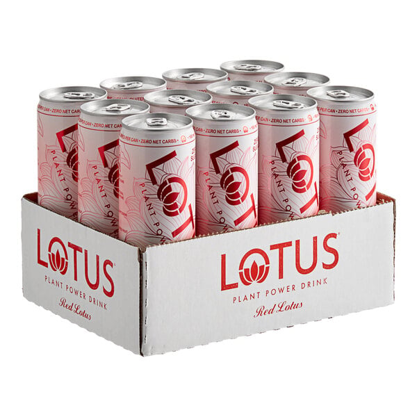 Lotus Plant Energy Zero Sugar Red Lotus Plant Power Energy Drink 12 fl. oz. - 12/Case
