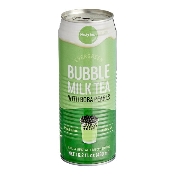 Evergreen Ready-to-Drink Matcha Bubble Tea 16.2 fl. oz. - 24/Case