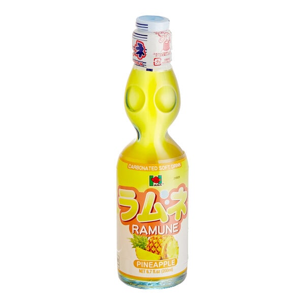 Hana Ramune Pineapple Soda 6.7 fl. oz. - 24/Case