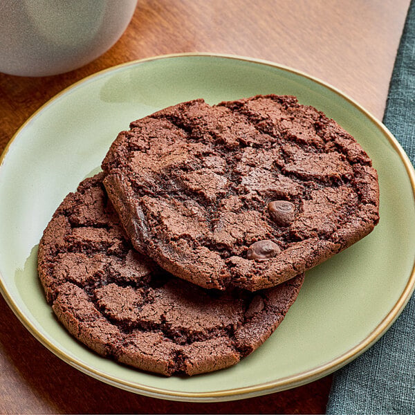 Red Plate Foods Individually Wrapped Vegan Double Chocolate Cookie 1.76 oz. - 12/Case
