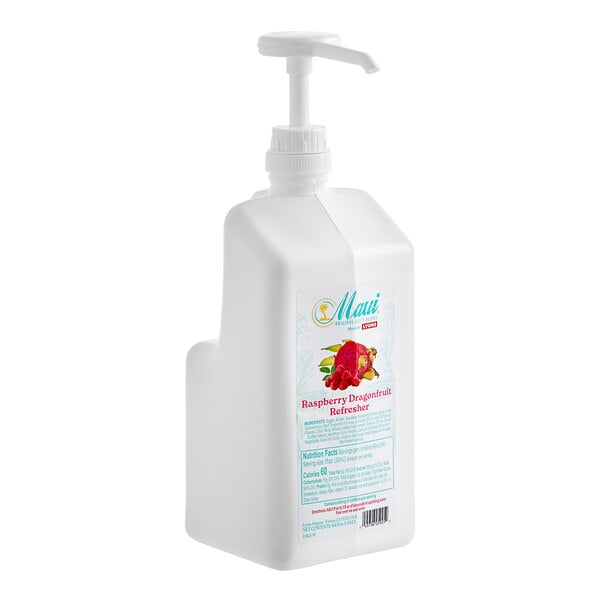Maui by Lyons Raspberry Dragonfruit Refresher Beverage 7:1 Concentrate 64 fl. oz. - 4/Case