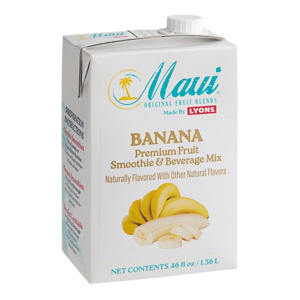 Maui by Lyons Banana Smoothie Mix 46 fl. oz. - 6/Case