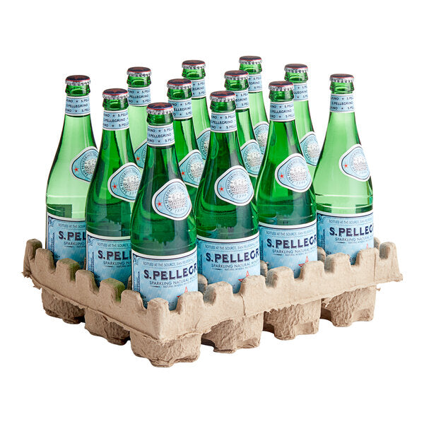 San Pellegrino Sparkling Natural Mineral Water 500 mL Glass Bottle - 24/Case