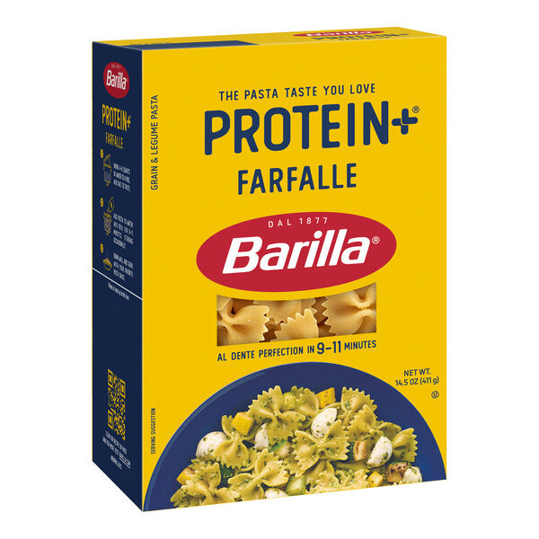 Barilla Protein+ Farfalle Pasta 14.5 oz. - 12/Case