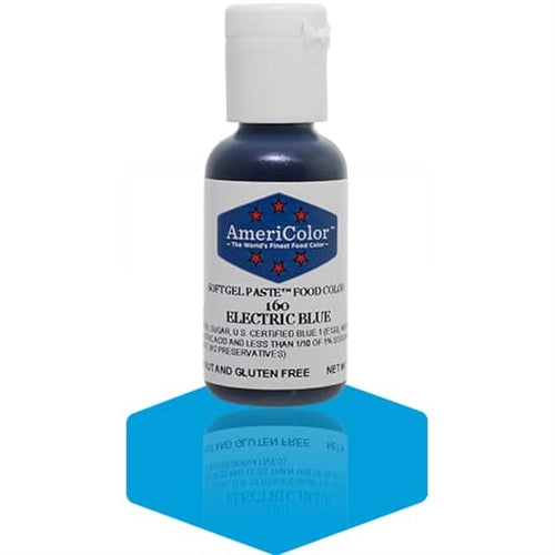 Electric Blue Soft Gel Paste Food Color - AmeriColor 160
