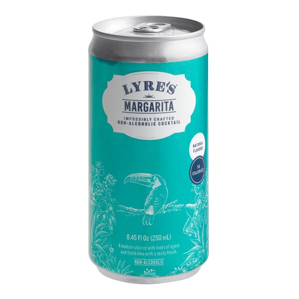 Lyre's Margarita Non-Alcoholic Mocktail 250 mL Can - 24/Case