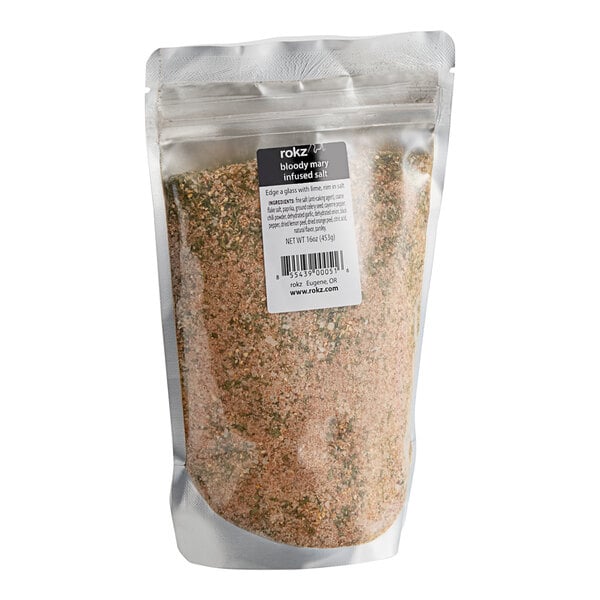 Rokz 1 lb. Natural Bloody Mary Infused Cocktail Rimming Salt