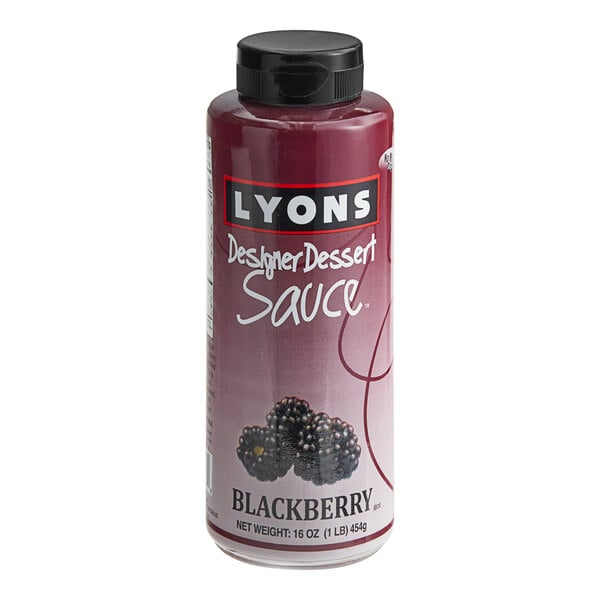Lyons Designer Dessert Blackberry Flavoring Sauce 12 fl. oz. (16 oz.) - 12/Case
