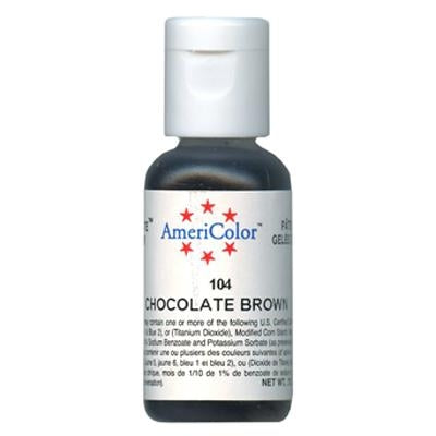 Chocolate Brown Soft Gel Paste Food Color - AmeriColor 104