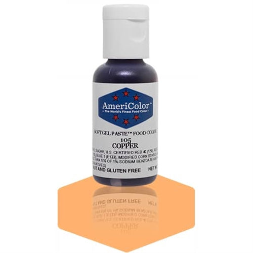 Copper Soft Gel Paste Food Color - AmeriColor 105