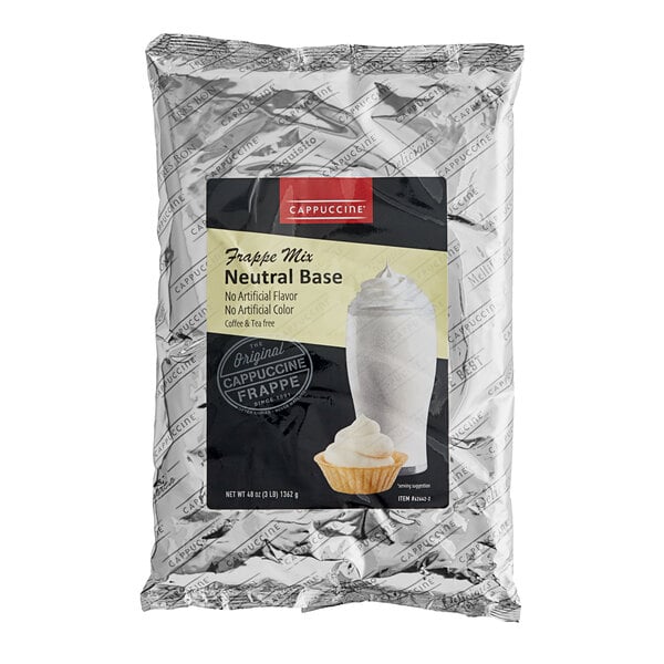 Cappuccine Neutral Base Frappe Mix 3 lb. - 5/Case