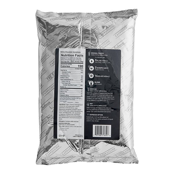 Cappuccine White Chocolate Mix 3 lb. - 5/Case
