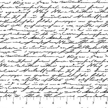 Cotton Fabric White/Black Nature's Sketchbook 44/45"