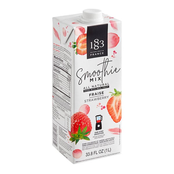 1883 Maison Routin Strawberry Smoothie Mix 1 Liter - 8/Case