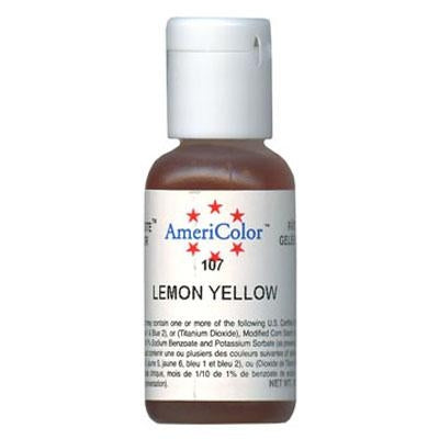 Lemon Yellow Soft Gel Paste Food Color - AmeriColor 107