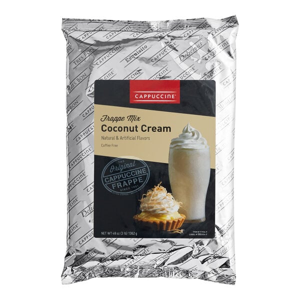 Cappuccine Coconut Frappe Mix 3 lb. - 5/Case