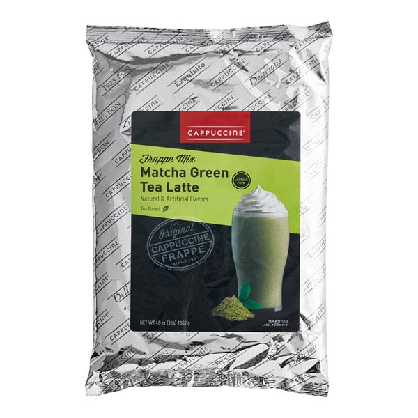 Cappuccine Matcha Latte Frappe Mix 3 lb. - 5/Case