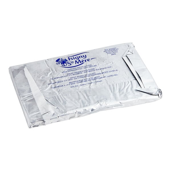Isigny Sainte-Mere PDO Unfractionated Unsalted Lamination Butter Sheet 82% Butterfat 2.2 lb. - 10/Case
