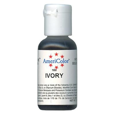 Ivory Soft Gel Paste Food Color - AmeriColor 108