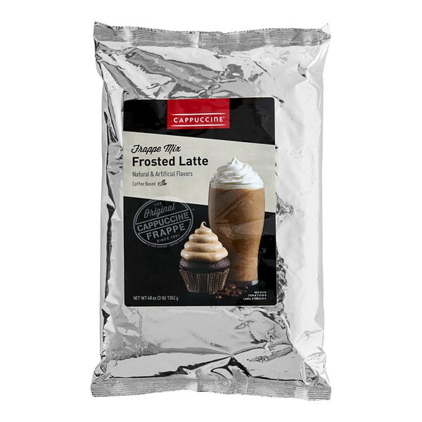 Cappuccine Frosted Latte Frappe Mix 3 lb. - 5/Case