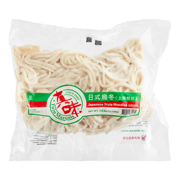 Twin Marquis Pre-Cooked Frozen Udon Noodles 40 oz. - 8/Case