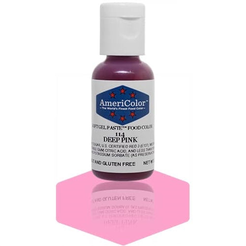 Deep Pink Soft Gel Paste Food Color - AmeriColor 114