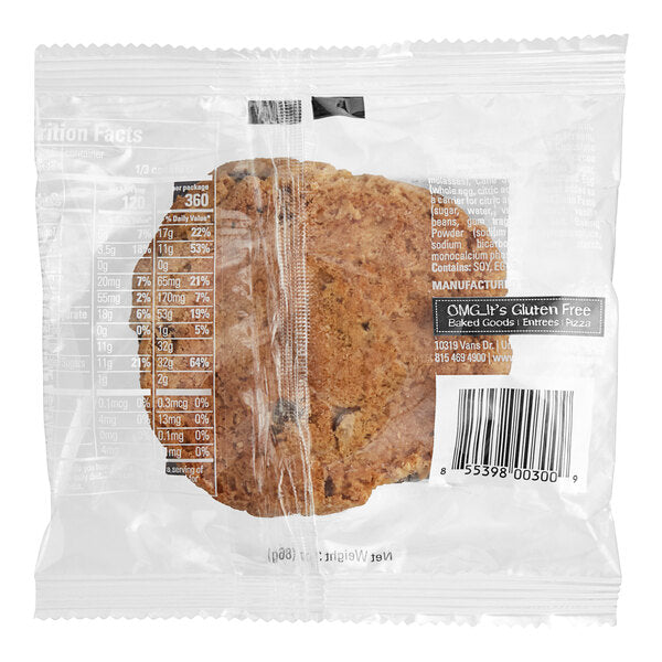 OMG...It's Gluten Free Individually Wrapped Gluten-Free Chocolate Chip Cookie 3 oz. - 24/Case