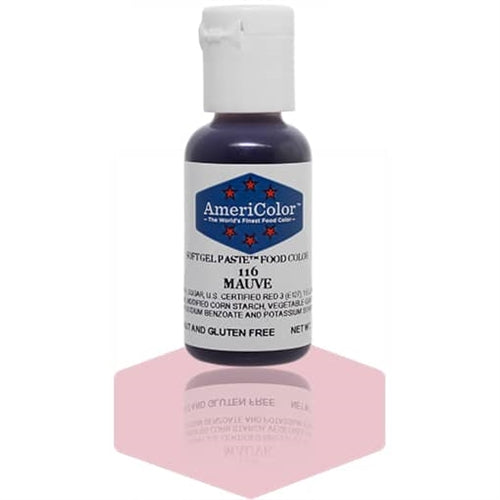 Mauve Soft Gel Paste Food Color - AmeriColor 116