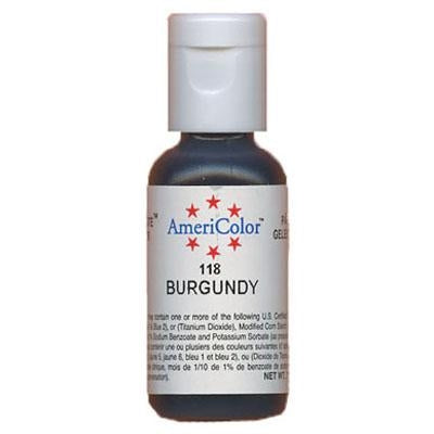 Burgundy Soft Gel Paste Food Color - AmeriColor 118