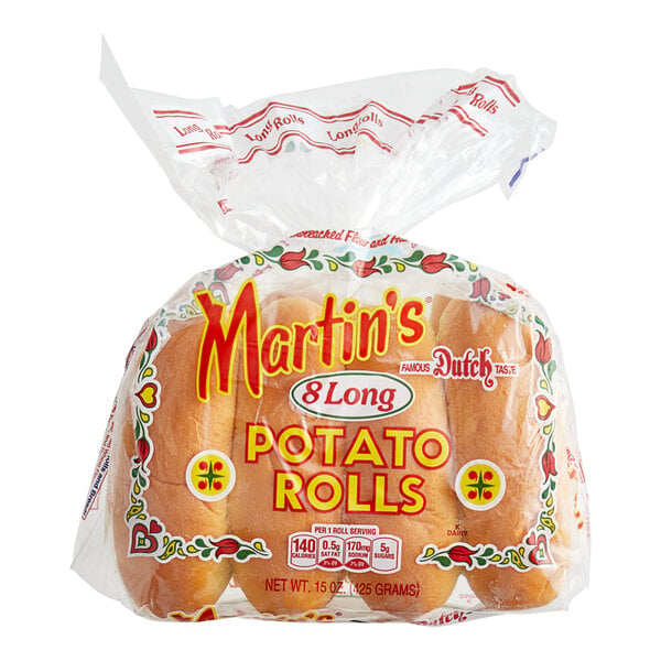 Martin's Famous Sliced Hot Dog Potato Rolls 1.9 oz. - 64/Case