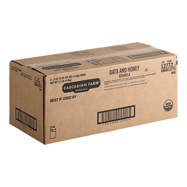 Cascadian Farm Organic Oats and Honey Granola 44 oz. - 4/Case