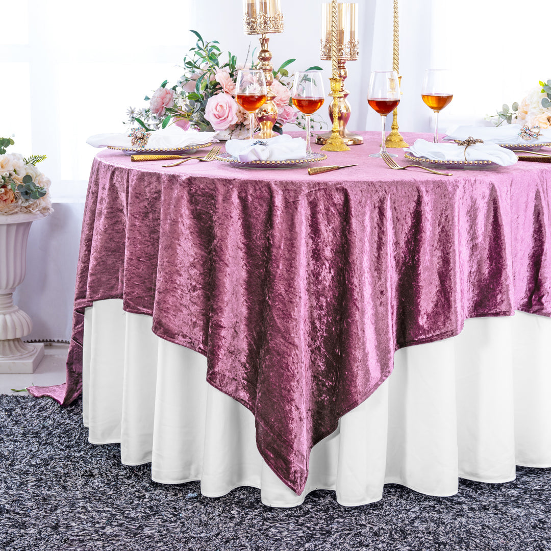 Seamless Ice Crushed Velvet Tablecloth 200 GSM Luxury Linen