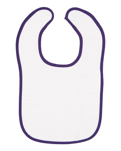 Rabbit Skins Infant Contrast Trim Terry Bib