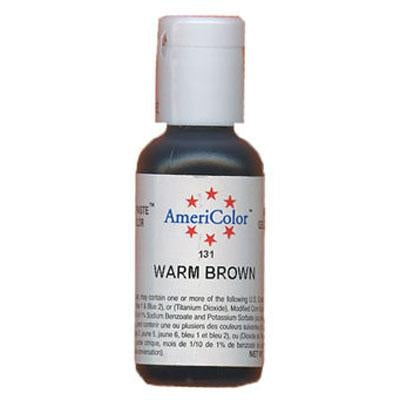 Warm Brown Soft Gel Paste Food Color - AmeriColor 131