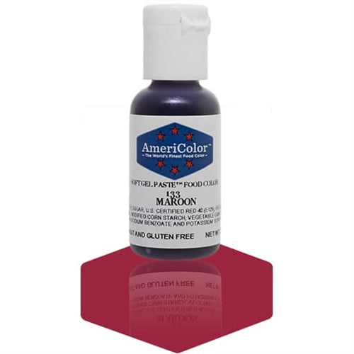 Maroon Soft Gel Paste Food Color - AmeriColor 133