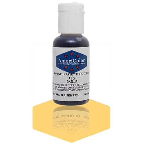 Gold Soft Gel Paste Food Color- AmeriColor 135