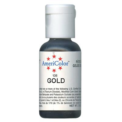 Gold Soft Gel Paste Food Color- AmeriColor 135