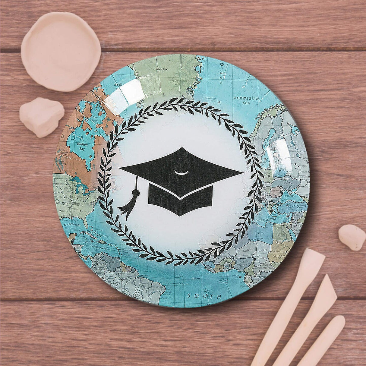 8 Count Graduation Party Grad Adventure Paper Dessert Plates 7 Inch