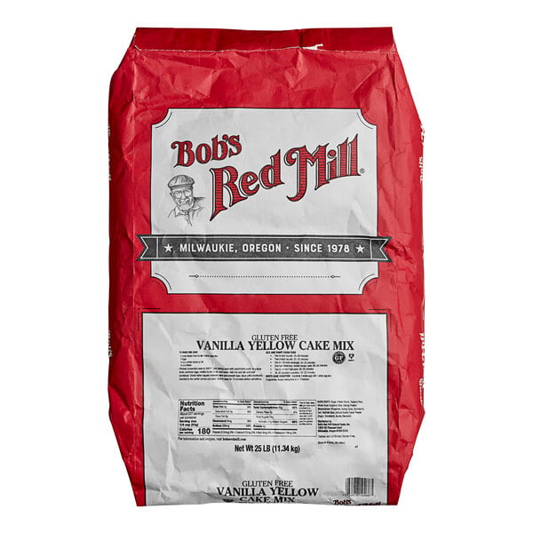 Bob's Red Mill 25 lb. Gluten-Free Vanilla Yellow Cake Mix