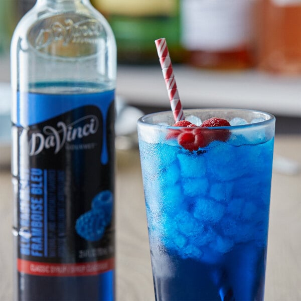 DaVinci Gourmet Classic Blue Raspberry Flavoring Syrup 750 mL - 4/Case