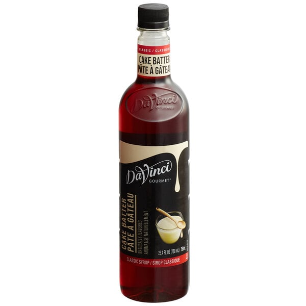 DaVinci Gourmet Classic Cake Batter Flavoring Syrup 750 mL - 4/Case