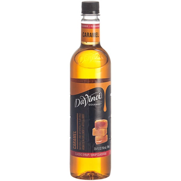 DaVinci Gourmet Classic Caramel Flavoring Syrup 750 mL - 4/Case
