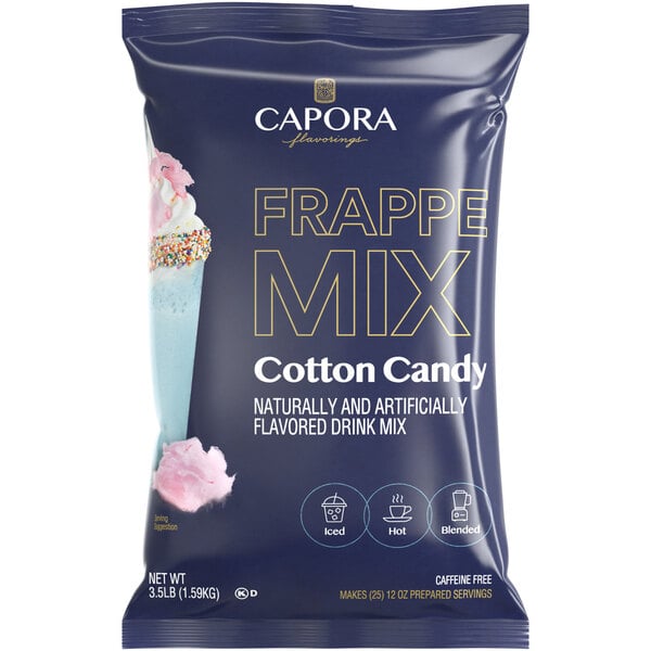 Capora Cotton Candy Frappe Mix 3.5 lb. - 5/Case