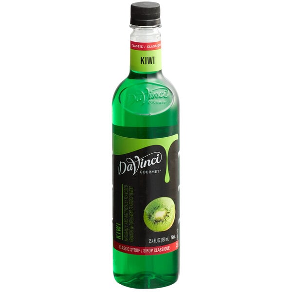 DaVinci Gourmet Classic Kiwi Flavoring / Fruit Syrup 750 mL - 4/Case